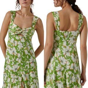 ASTR the Label Twisted-Bust Cutout Midi Dress